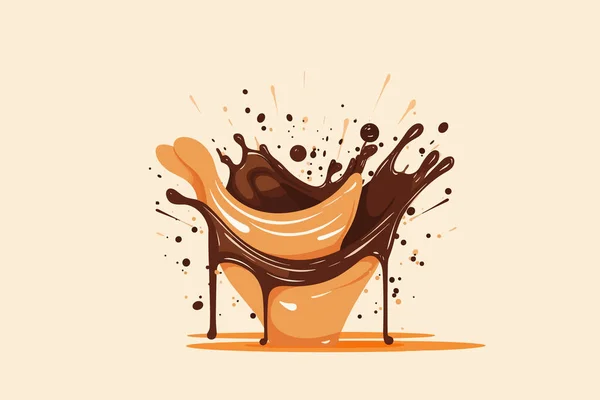 Ilustrasi Percikan Coklat Pada Latar Belakang Yang Terisolasi - Stok Vektor