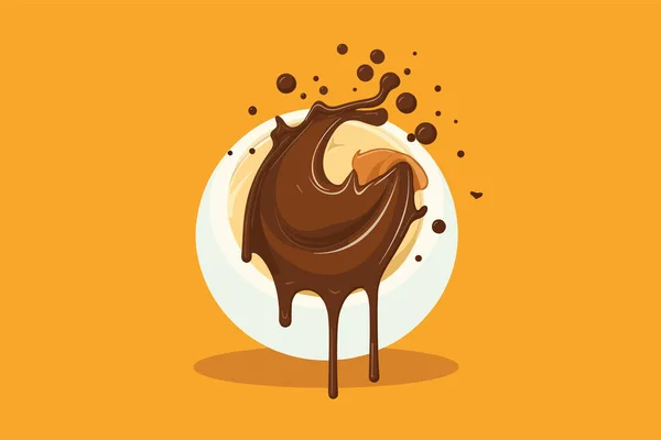 Čokoládové Skvrny Ilustrace Izolovaném Pozadí — Stockový vektor