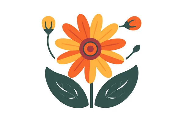 Ілюстрація Дизайну Квітів Логотипу Настінного Мистецтва Наклейки Друку — стоковий вектор