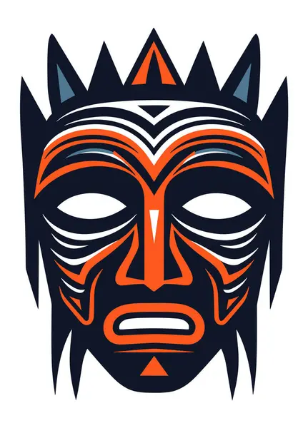 Amerikanische Indische Krieger Kopf Karikatur — Stockvektor