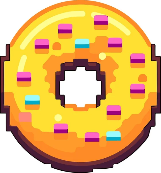 Donut Donut Donut Icoon Omtrek Stijl — Stockvector