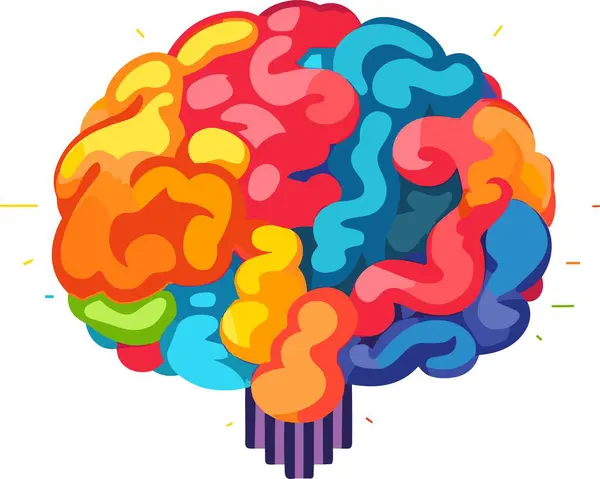 Gehirn Gehirn Gehirn Icon Cartoon Vektor Gehirn — Stockvektor