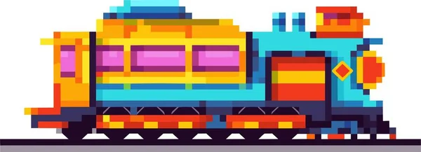 Retro Train Locomotive Vector Illustration — Stock Vector