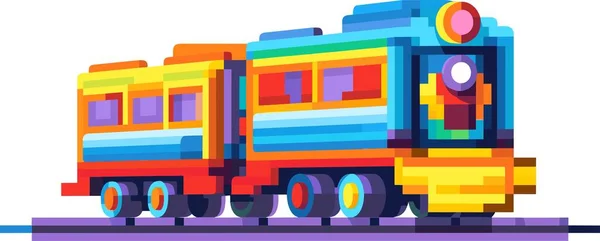 Train Avec Chemin Fer Chemin Fer Illustration Vectorielle Train Ferroviaire — Image vectorielle
