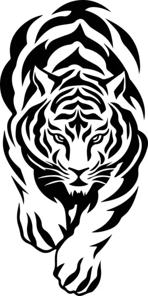 Tribal Tiger Vektor För Tatuering Design — Stock vektor
