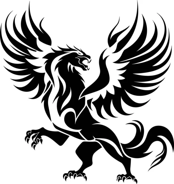 Грифон Векторна Ілюстрація Логотипів Татуювань Наклейок Дизайнів Футболок Капелюхів Стоковий вектор