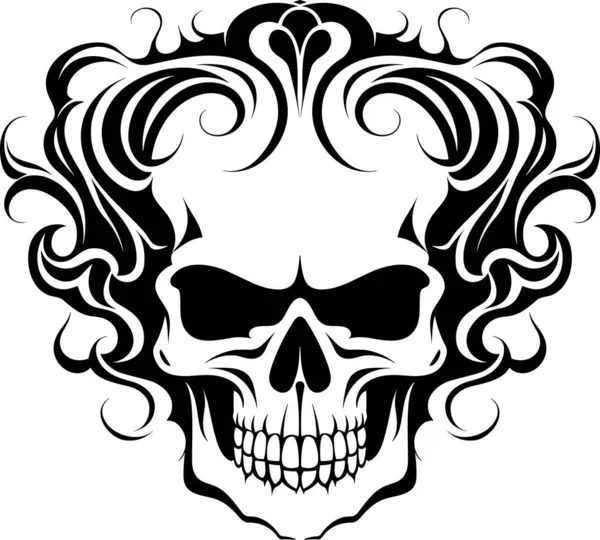 Kafatası Vektör Çizimi Logolar Dövmeler Çıkartmalar Tişört Tasarımları Şapkalar Vektör Grafikler