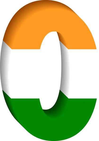 Hint bayrağı 3 boyutlu 3D numara 0, Bharat bayrağı 3 boyutlu 3 boyutlu.