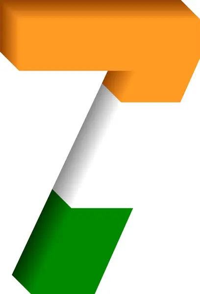 Hint bayrağı 3 boyutlu 3 boyutlu 7 numara, Bharat bayrağı 3 boyutlu 7 numara.
