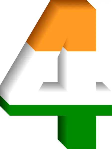 Hint bayrağı 3 boyutlu 3 boyutlu 4 numara, Bharat bayrağı 3 boyutlu 4 numara.