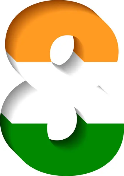 Hint bayrağı 3 boyutlu 3 boyutlu 8 numara, Bharat bayrağı 3 boyutlu 3 boyutlu 8 numara.