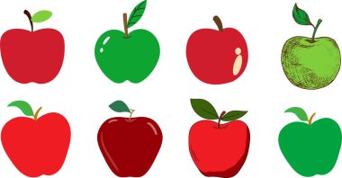 vector apple illustrations set