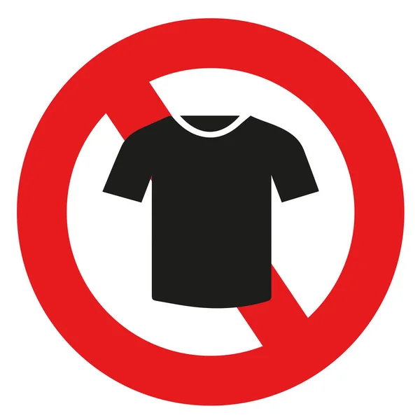 Signo Redondo Prohibido Con Círculo Rojo Una Camiseta Prohíbe Informa — Foto de Stock