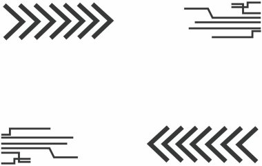 Yönsel ok ve çizgilerle basit beyaz soyut arkaplanın grafik vektör çizimi