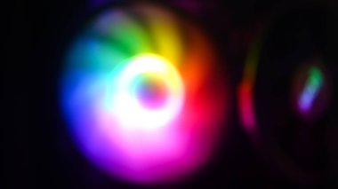 Gökkuşağı Parıltısı ile Soyut Renkli Işık Bokeh