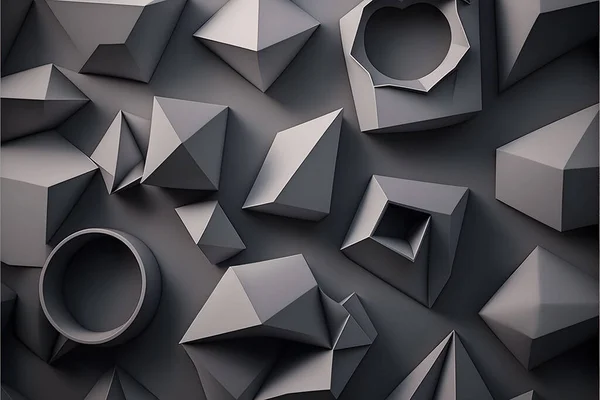 Grey geometrical shapes background