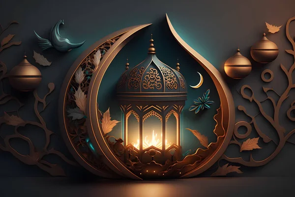 Ramadan background 3d rendering