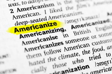 Vurgulanmış İngilizce kelime 