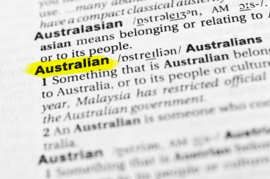 Vurgulanmış İngilizce kelime 