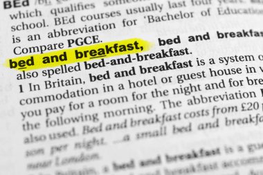 Vurgulanmış İngilizce kelime 