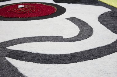 Barselona, İspanya - 07 Ekim 2017: Las Ramblas, Barcelona, İspanya 'da öldürülen kurbanlar için bir anma töreni.