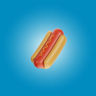 Hotdog 3d Food Illustration