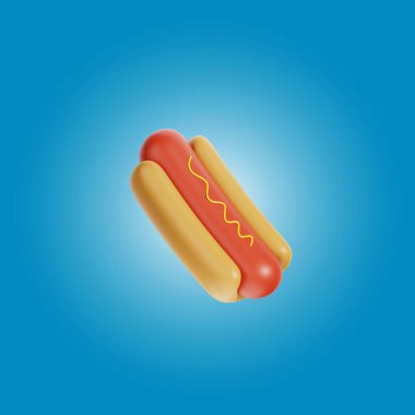 Hotdog 3d Food Illustration