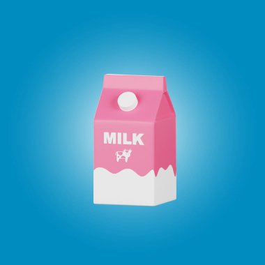 Milk 3d Beverage Illustration
