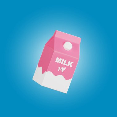 Milk 3d Beverage Illustration