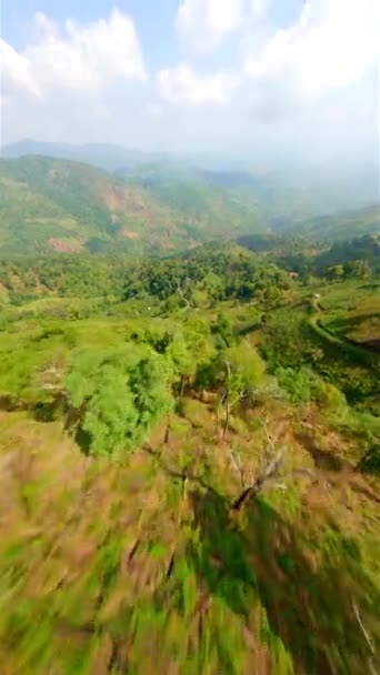 Prachtige Berglandschappen Van Noord Thailand Chiang Rai Vanuit Fpv Drone — Stockvideo