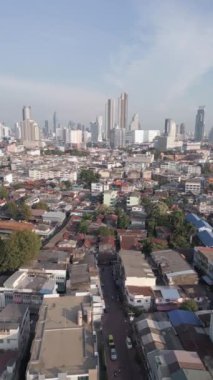 Bangkok şehrinin gökyüzü manzarası