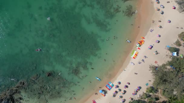 Вид Туристический Пляж Острове Пхукет Таиланде — стоковое видео