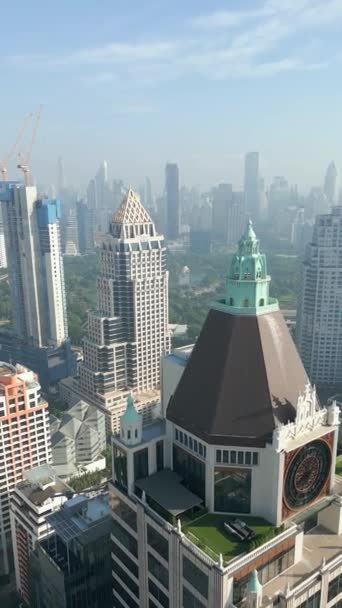 Widok Lotu Ptaka Bangkok Centrum Tajlandii — Wideo stockowe