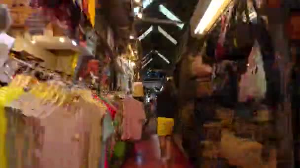 Toeristische Wandeling Door Chatuchak Weekend Market Bangkok Thailand Pov — Stockvideo