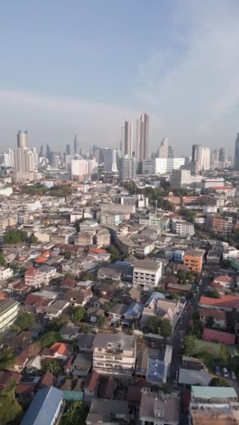 泰国曼谷郊区和天际线的空中景观 — 图库视频影像