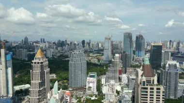 Bangkok şehir merkezinin havadan görüntüsü, Tayland. 