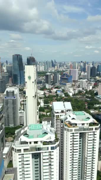 タイのダウンタウンバンコクの空中ビュー — ストック動画