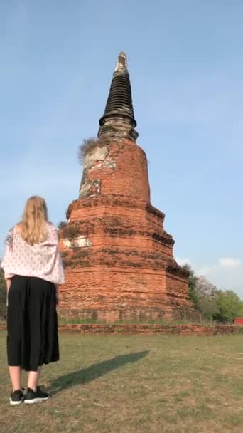 Τουριστικές Επισκέψεις Ayutthaya City Ταϊλάνδη — Αρχείο Βίντεο