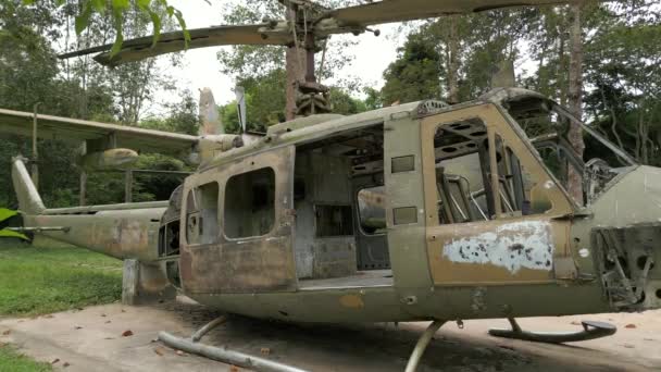 Chi Vietnam Amerikan Helikopter Enkazı — Stok video
