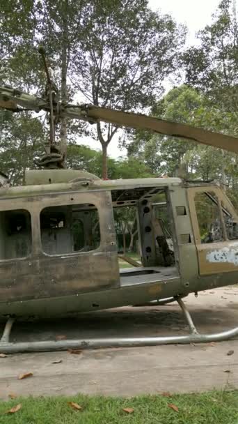 Destruição Helicóptero Americano Chi Vietnã — Vídeo de Stock