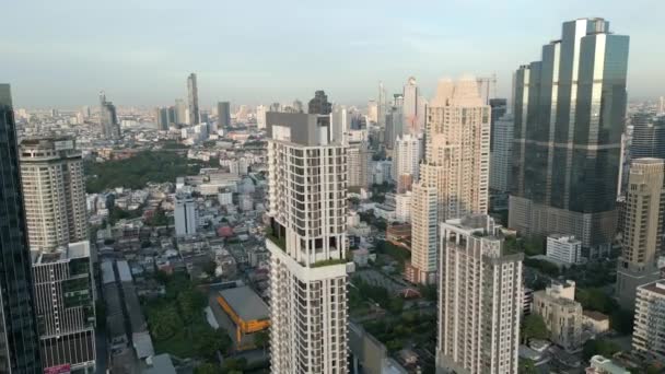 Tayland Şehir Merkezindeki Bangkok Hava Manzarası — Stok video