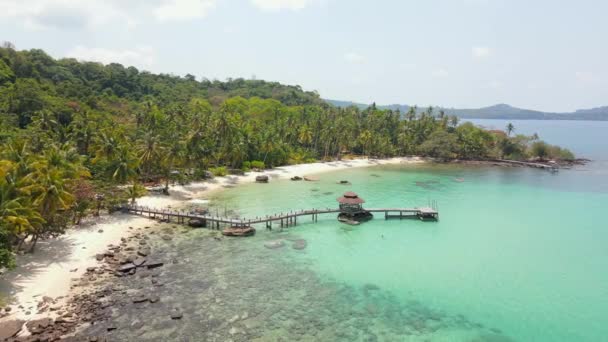 Increíble Paisaje Playa Tropical Una Isla Paradisíaca Tailandia Con Aguas — Vídeos de Stock