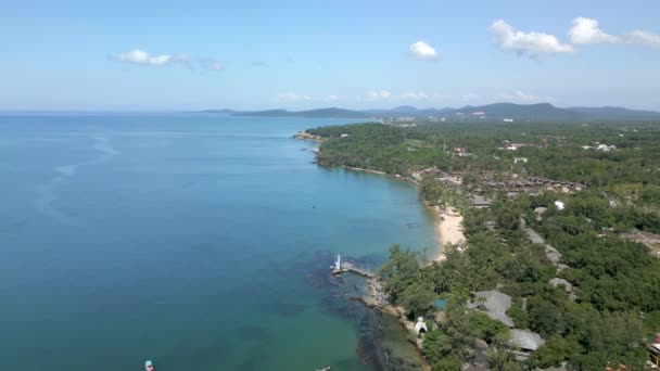 Vietnam Daki Phu Quoc Adası Nın Sahil Şeridinin Havadan Görüntüsü — Stok video