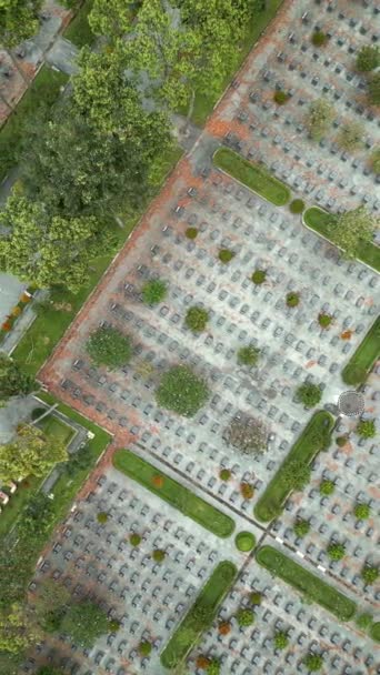 在越南铜池的战争公墓 空中业务 — 图库视频影像