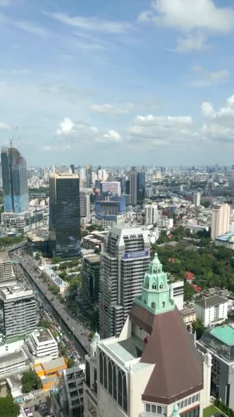 Letecký Pohled Provoz Centru Bangkoku Thajsko — Stock video