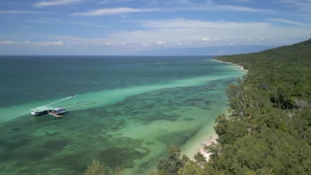Aerial View Tropical Coast Phu Quoc Island Vietnam — Stock Video