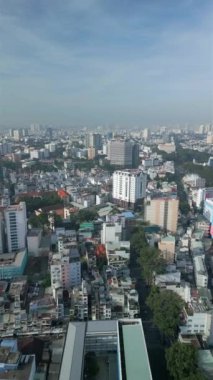 Ho Chi Minh City, Vietnam 'daki Townhouse' un hava görüntüsü.
