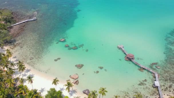 Fantastisk Idyllisk Tropisk Strand Landskap Paradisö Thailand Med Kristallklart Turkost — Stockvideo