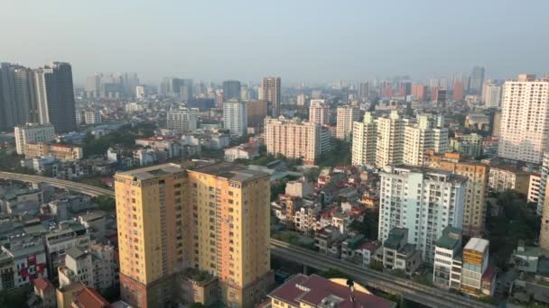 Vista Aérea Horizonte Cidade Hanói Vietnã — Vídeo de Stock