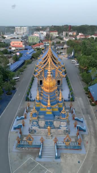 Μπλε Ναός Στο Τσιάνγκ Ράι Ταϊλάνδη — Αρχείο Βίντεο